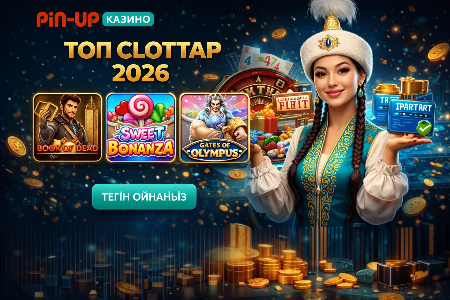 Pin-Up Casino ТОП-10 танымал слоттары 2026 жылы